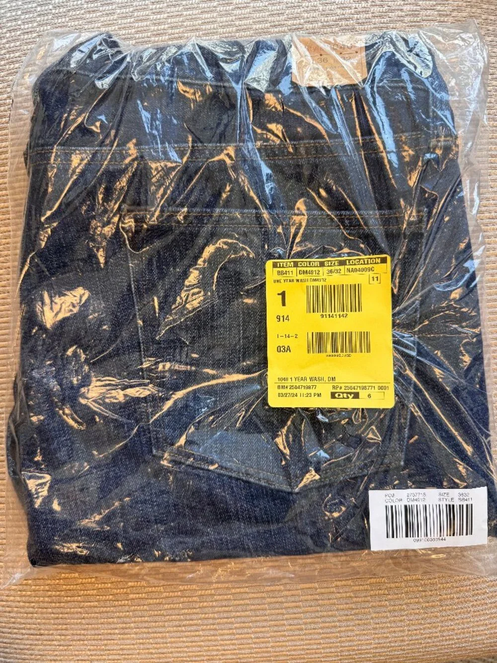 J. Crew 1 Year Wash Denim Jeans NWT 36x32